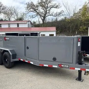 2026 BOSS FT990 FUEL TRAILER 2-7000LB AXLES STEEL WHEELS LIGHT GRAY 26064