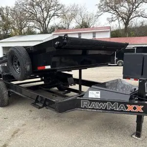 2026 RAWMAXX GDX16'X83" BUMPER PULL DUMP TRAILER 2-7000 LB AXLES JET BLACK 26067