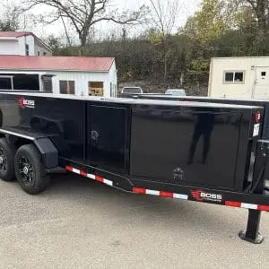2026 BOSS FT990 FUEL TRAILER 2-7000LB AXLES ALUMINUM WHEELS BLACK 26061