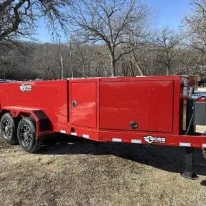 2026 BOSS FT990 FUEL TRAILER 2-7000LB AXLES ALUMINUM WHEELS CASE RED 26062