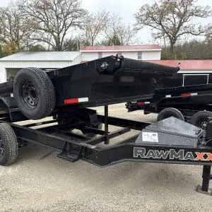 2026 RAWMAXX GDX14'X83" BUMPER PULL DUMP TRAILER 2-7000 LB AXLES JET BLACK 26069