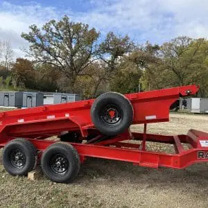 2026 RAWMAXX GDX14'X83" BUMPER PULL DUMP TRAILER 2-7000 LB AXLES RUBY RED 26070