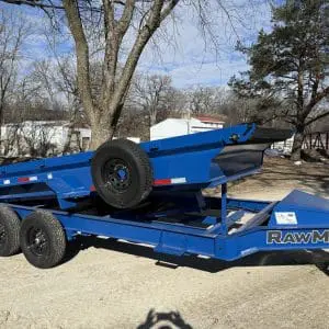 2026 RAWMAXX GDX16'X83" BUMPER PULL DUMP TRAILER 2-7000 LB AXLES COBALT BLUE 26066