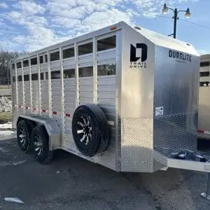 2026 DURALITE 15X80 BUMPER PULL STOCK TRAILER 2-5200LB AXLES 26081