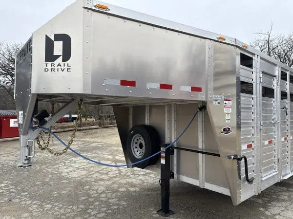 2026 DURALITE 30X90 TRAILDRIVE GOOSENECK STOCK TRAILER 3-7000LB AXLES 26082