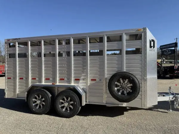 2026 DURALITE 15X80 BUMPER PULL STOCK TRAILER 2-5200LB AXLES 26081