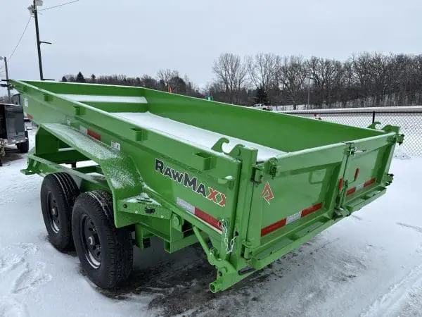 2026 RAWMAXX GDX14'X83" BUMPER PULL DUMP TRAILER 2-7000 LB AXLES LIMON GREEN 26092