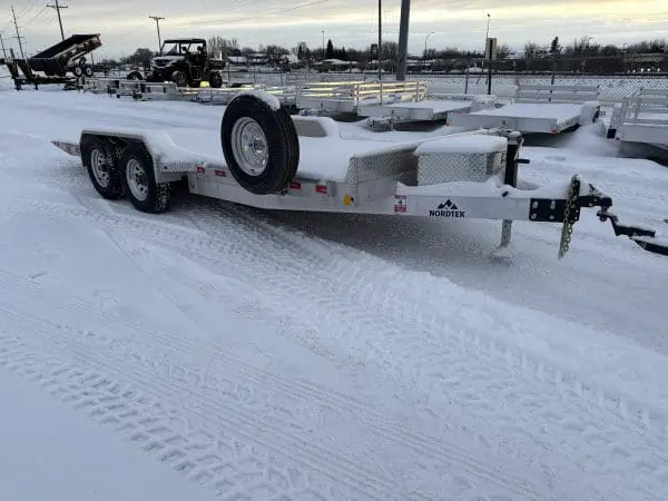 2026 NORDTEK 82X18 FOOT HYDRAULIC TILT BED 2-5200LB AXLES STEEL WHEELS 25092