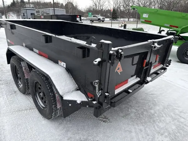 2026 RAWMAXX SDX 60"X10' BUMPER PULL DUMP TRAILER 2-3500 LB AXLES JET BLACK 26090