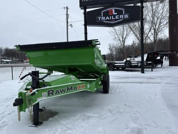 2026 RAWMAXX GDX14'X83" BUMPER PULL DUMP TRAILER 2-7000 LB AXLES LIMON GREEN 26092