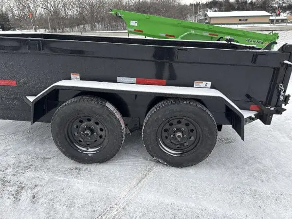 2026 RAWMAXX SDX 60"X10' BUMPER PULL DUMP TRAILER 2-3500 LB AXLES JET BLACK 26090