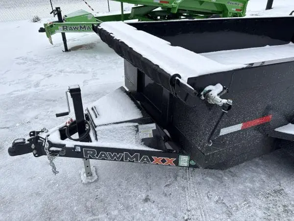 2026 RAWMAXX SDX 60"X10' BUMPER PULL DUMP TRAILER 2-3500 LB AXLES JET BLACK 26090