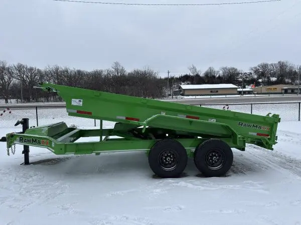 2026 RAWMAXX GDX14'X83" BUMPER PULL DUMP TRAILER 2-7000 LB AXLES LIMON GREEN 26092