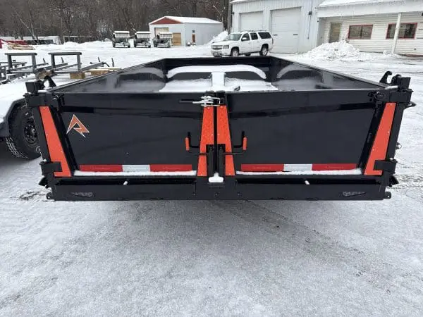 2026 RAWMAXX LPX14'X83" BUMPER PULL DUMP TRAILER 2-7000 LB AXLES JET BLACK 26088