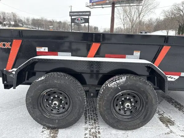 2026 RAWMAXX LPX14'X83" BUMPER PULL DUMP TRAILER 2-7000 LB AXLES JET BLACK 26088