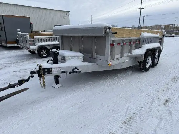 2026 NORDTEK 82X14 FOOT DUMP TRAILER WITH 2-7000LB AXLES, STEEL WHEELS 25096