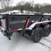 2026 RAWMAXX LPX14'X83" BUMPER PULL DUMP TRAILER 2-7000 LB AXLES JET BLACK 26088