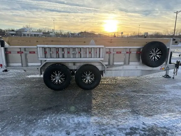 2026 NORDTEK 82X16 FOOT DUMP TRAILER WITH 2-7000LB AXLES, ALUM WHEELS, HYDRAULIC JACK 25095