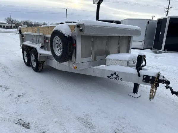 2026 NORDTEK 82X14 FOOT DUMP TRAILER WITH 2-7000LB AXLES, STEEL WHEELS 25096