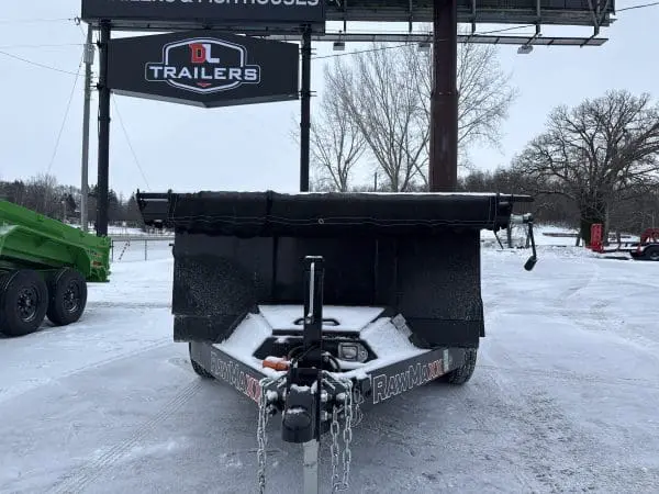 2026 RAWMAXX SDX 60"X10' BUMPER PULL DUMP TRAILER 2-3500 LB AXLES JET BLACK 26090