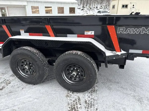 2026 RAWMAXX LPX14'X83" BUMPER PULL DUMP TRAILER 2-7000 LB AXLES JET BLACK 26088