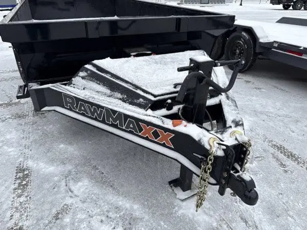 2026 RAWMAXX LPX14'X83" BUMPER PULL DUMP TRAILER 2-7000 LB AXLES JET BLACK 26088