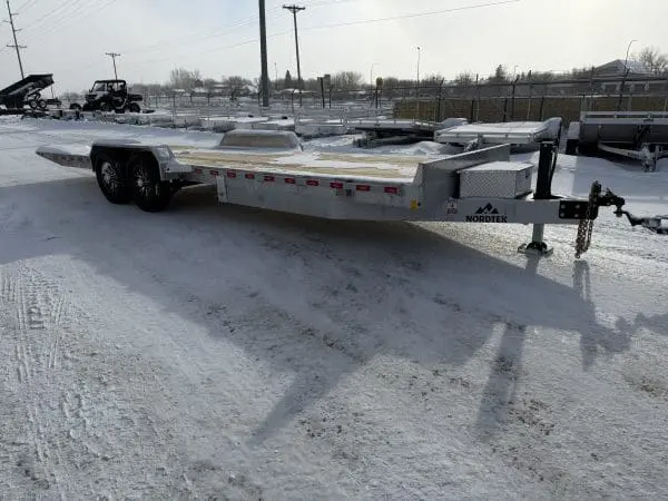 2026 NORDTEK 82X26 HYDRAULIC TILT BED 2-8000LB AXLES ALUM WHEELS, HYDRAULIC JACK 25097