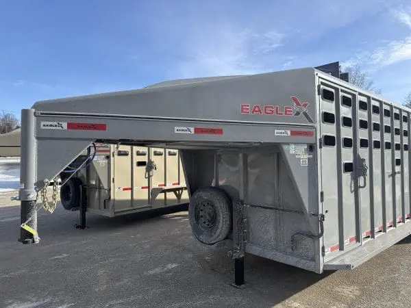 2026 EAGLE X 24'X6'8" LIVESTOCK TRAILER WITH 2-7000LB AXLES RO0835