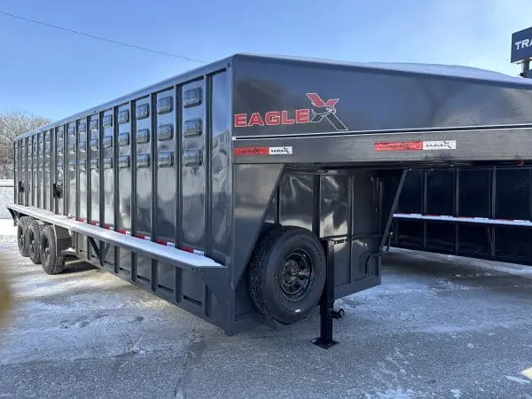 2026 EAGLE X 28'X7' LIVESTOCK TRAILER WITH 3-7000LB AXLES RO0864