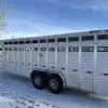 2026 DURALITE 25'X90" TRAIL DRIVE GOOSENECK STOCK TRAILER 2-7000LB AXLES RO2766