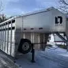 2026 DURALITE 25'X90" TRAIL DRIVE GOOSENECK STOCK TRAILER 2-7000LB AXLES RO2766