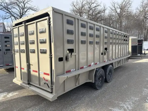 2026 EAGLE X 24'X7' LIVESTOCK TRAILER WITH 2-8000LB AXLES RO0867