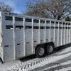 2026 DURALITE 25'X96" TRAIL DRIVE GOOSENECK STOCK TRAILER 2-7000LB AXLES RO2765