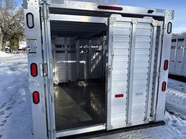 2026 DURALITE 25'X90" TRAIL DRIVE GOOSENECK STOCK TRAILER 2-7000LB AXLES RO2766