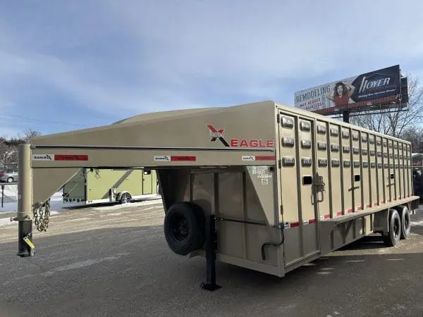 2026 EAGLE X 24'X7' LIVESTOCK TRAILER WITH 2-8000LB AXLES RO0867