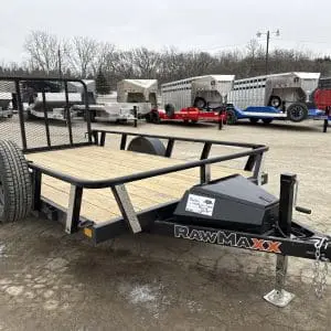 2026 RAWMAXX UTX 12X83 BUMPER PULL UTILITY TRAILER WITH 3500LB AXLE RO1013