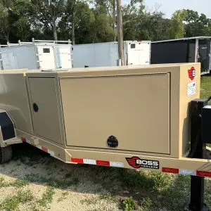 2026 BOSS FT990 FUEL TRAILER WITH 2-7000LB AXLES ALUMINUM WHEELS BIGFOOT JACK RO3275