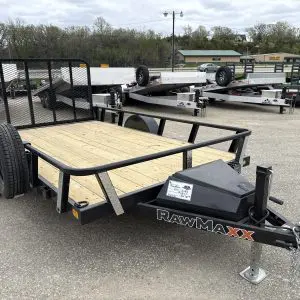 2026 RAWMAXX UTX 12X83 BUMPER PULL UTILITY TRAILER WITH 3500LB AXLE RO3271