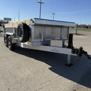 2025 NORDTEK 82X14 FOOT ALUMINUM DUMP TRAILER 2-7000LB AXLES DL0282