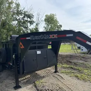 2026 RAWMAXX LPXT14'X83" GOOSENECK DUMP TRAILER 2-7000 LB AXLES RO4575