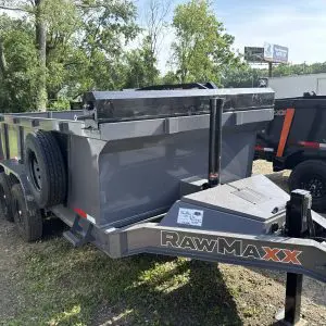 2026 RAWMAXX LPXT14'X83" BUMPER PULL DUMP TRAILER 2-7000 LB AXLES RO4537