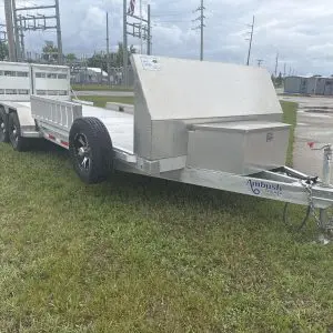 2026 AMBUSH EQUIPMENT TRAILER 81X22 WITH 2-5200LB AXLES ALUM WHEELS DL4785