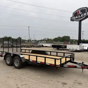 2027 ABU 82X16 RU235 TANDEM AXLE UTILITY TRAILER 2-3500LB AXLES DL4923