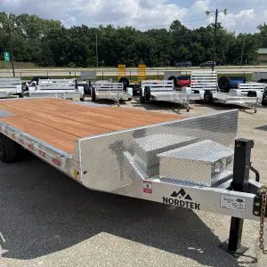 2027 NORDTEK 22X102 TILT BED DECKOVER WITH 2-7000LB AXLES ALUMINUM WHEELS RO1737