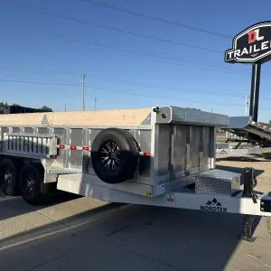 2026 NORDTEK 82X16 FOOT DUMP TRAILER WITH 2-7000LB AXLES, ALUM WHEELS DL1280