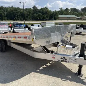 2027 NORDTEK 22X102 TILT BED DECKOVER WITH 2-7000LB AXLES ALUMINUM WHEELS RO1738