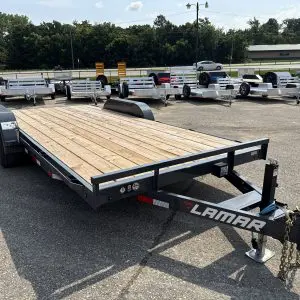 2027 LAMAR 83X18 10K CAR HAULER WITH 2-5200LB AXLES STEEL WHEELS RO7347