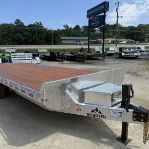 2027 NORDTEK 22X102 TILT BED DECKOVER WITH 2-7000LB AXLES ALUMINUM WHEELS RO1739