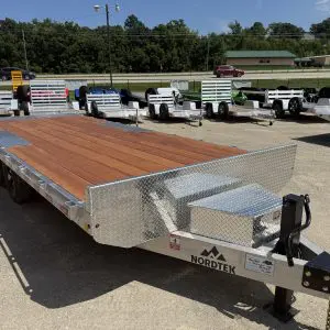 2027 NORDTEK 20X102 TILT BED DECKOVER WITH 2-7000LB AXLES ALUMINUM WHEELS RO1735