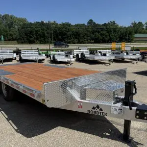 2027 NORDTEK 18X102 TILT BED DECKOVER WITH 2-5200LB AXLES RO1733
